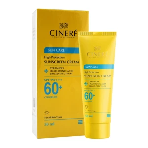 کرم ضد آفتاب SPF 60 سینره بی رنگ انواع پوست